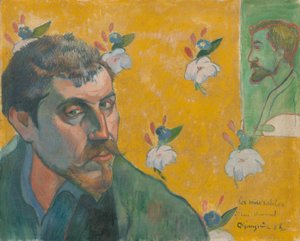 Autoritratto con ritratto di Bernard da Paul Gauguin